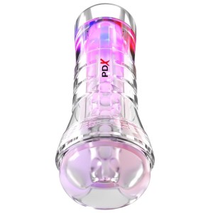 PDX ELITE - VIEWTUBE XXL LED TRANSPARENT STROKER 27.3 CM